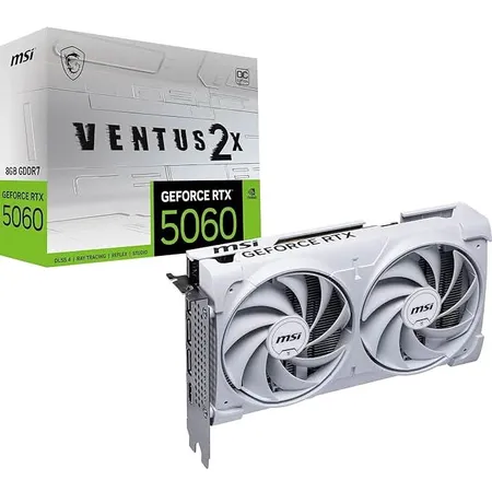 MSI GeForce RTX 5060 8G Ventus 2X OC White Graphic Card