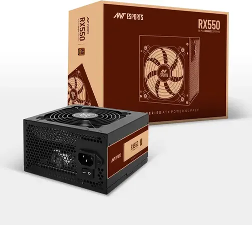 Ant Esports RX550 80 PLUS BRONZE POWER SUPPLY 550 Watts Computer PSU with 4 SATA Cables