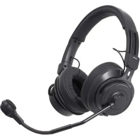 Audio Technica BPHS2 Broadcast Stereo Headset with Hypercardioid Dynamic Boom Microphone Black