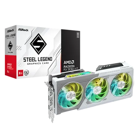 Asrock AMD Radeon RX 9060 XT Steel Legend 8GB OC Graphics Card