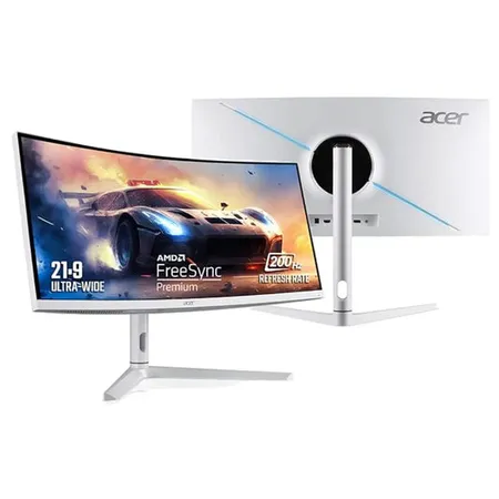 Acer XZ306CX 29.5" 2560x1080 200Hz 1ms Ultrawide Curved Gaming Monitor - White
