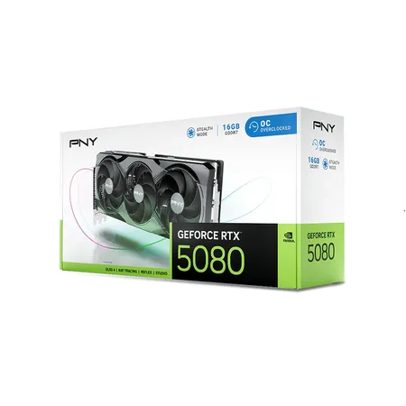 PNY GeForce RTX 5080 16GB ARGB EPIC-X RGB Overclocked GDDR7 Triple Fan GPU