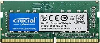 Crucial RAM 16GB DDR4 3200 MHz CL22 Laptop Memory CT16G4SFRA32A