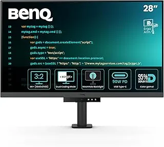 BenQ RD280UA 28.2” 4K+ 3840x2560 3:2 Special Ratio Programming Monitor with Ergo-Arm and Backlight | 90W USB Type-C| Advanced Coding Mode|Nano Matte Panel|Night Hours Protection