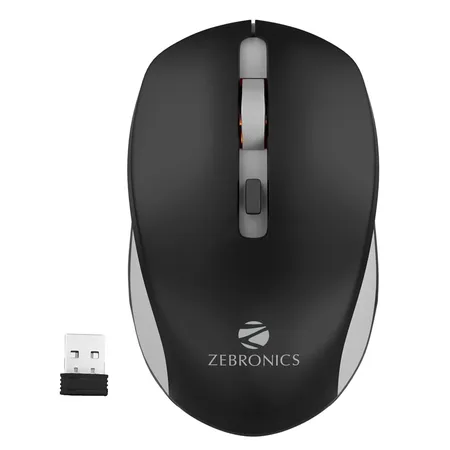 ZEBRONICS Zeb-Jaguar Wireless Mouse (Black+Grey)