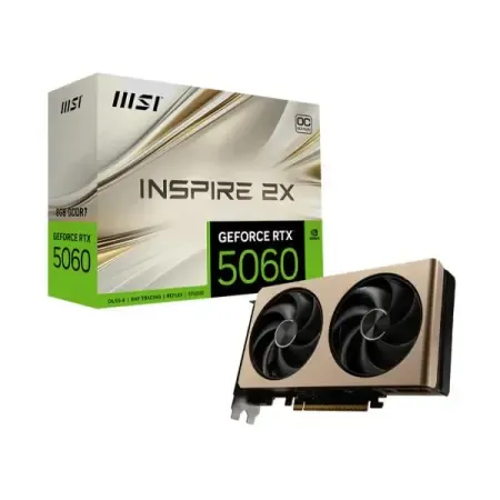 MSI GEFORCE RTX 5060 INSPIRE 2X OC 8GB GRAPHIC CARD