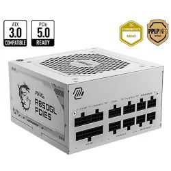 MSI MAG A850GL 850 Watt PCIe5 80 Plus Gold ATX 3.1 Power Supply White
