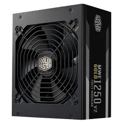 Cooler Master MWE 1250 Watt V2 80 Plus Gold Power Supply Black