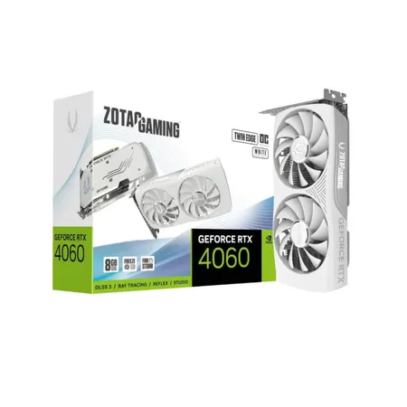 ZOTAC GEFORCE RTX 4060 8GB TWIN EDGE OC GRAPHIC CARD WHITE EDITION