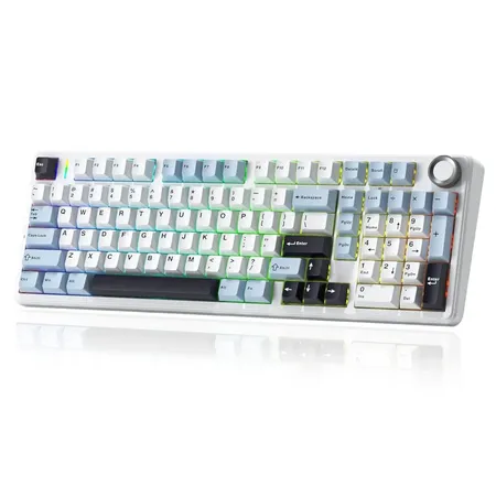 AULA F99 Pro Tri-Mode 96% Full Size Wireless Mechanical Gaming Keyboard ( Ice Blue ) ( Star Vector Switch ) (F99ProIUS)
