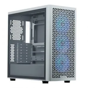 Cooler Master Elite 502 White ARGB Mid Tower Cabinet With Tempered Glass, 3 Pre-Installed ARGB Fans, Upto E-ATX Support, Type C Port, High-Airflow Mesh Front, Upto 420MM Radiator Support
