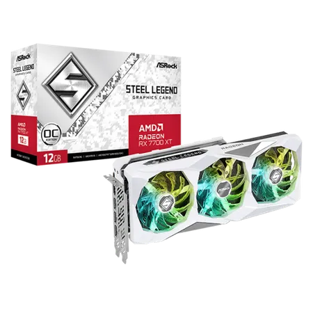 ASRock Radeon RX 7700 XT Steel Legend 12GB OC Graphics Card