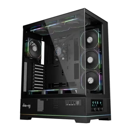 Dawg Y 990 ARGB E-ATX Mid Tower Case with Pre-installed 360mm AIO Cooler