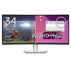 DELL S3423DWC 34 Inch QHD 100Hz VA Panel 99% SRGB 4MS AMD Freesync Gaming Monitor