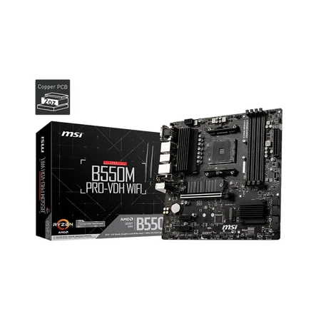 MSI B550M PRO-VDH WiFi DDR4 AMD AM4 M-ATX PCIe 4.0 Gaming Motherboard