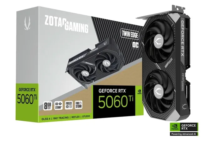 Zotac Gaming GeForce RTX 5060 Ti Twin Edge OC 8GB GDDR7 Graphic Card ZT-B50610H-10M
