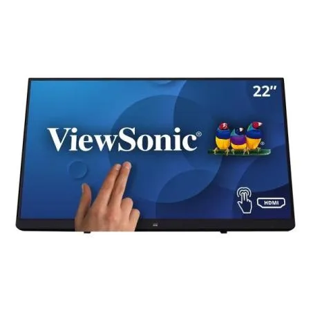 ViewSonic TD2230 55.88Cm (22") FHD10-PointTouch Portable Monitor |7H Scratch Resistant | Adjustable Stand | Dual Speaker | Eye Care | Comfort Viewing, Frameless HDMI | DP | VGA | USB 3.2