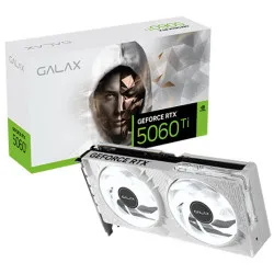 Galax RTX 5060 Ti 1-Click OC 8GB GDDR7 RGB White Gaming Graphics Card 56ISN8MDCQWH