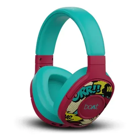 boAt Rockerz 550 Bluetooth Wireless Over Ear Headphones with Mic Upto 20 Hours Playback, 50MM Drivers, Soft Padded Ear Cushions and Physical Noise Isolation (Black Symphony)