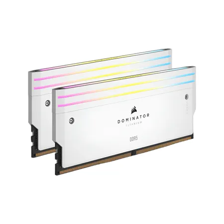 Corsair Dominator Titanium RGB 32GB (16GB x 2) 6000MHz DDR5 Desktop Memory (RAM) White