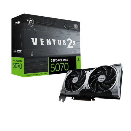 MSI RTX 5070 Ventus 2X OC 12GB GDDR7 Graphics Card (G5070-12V2C)