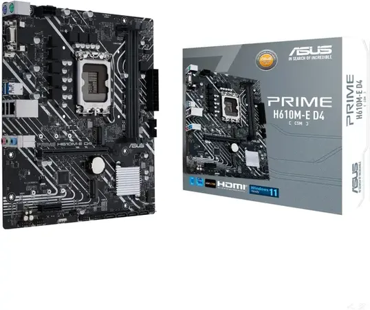 ASUS PRIME H610M-E D4-CSM LGA 1700Socket Micro-ATX Intel H610 Chipset DDR4 Motherboard for Desktop