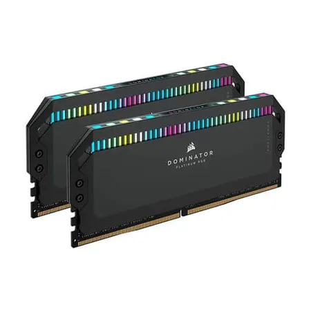 CORSAIR MEMORY CMT64GX5M2B6000C30 DOMINATOR PLATINUM RGB DDR5 RAM 64GB (2X32GB) 6000MHZ CL30 INTEL XMP ICUE COMPATIBLE COMPUTER MEMORY - BLACK