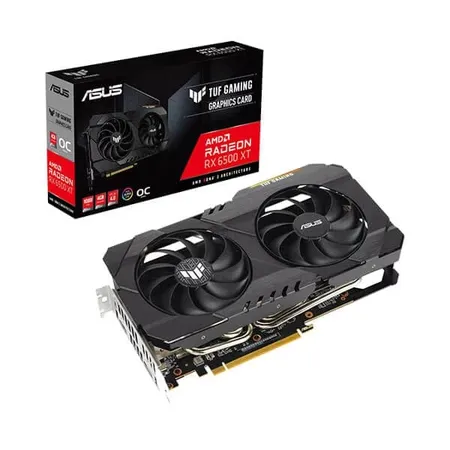 ASUS TUF Gaming Radeon RX 6500 XT OC Edition 4GB GDDR6 Graphic Card TUF-RX6500XT-O4G-Gaming