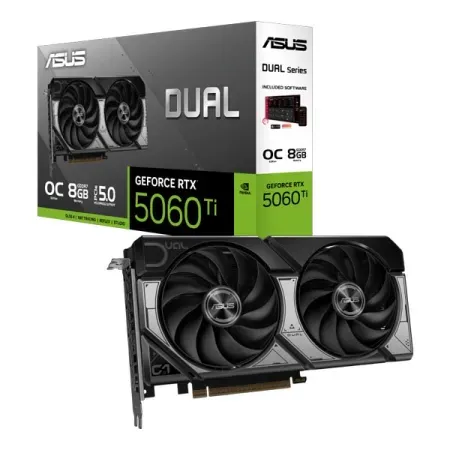 Asus Dual RTX 5060 Ti 8GB GDDR7 OC Edition Graphics Card (DUAL-RTX5060TI-O8G)