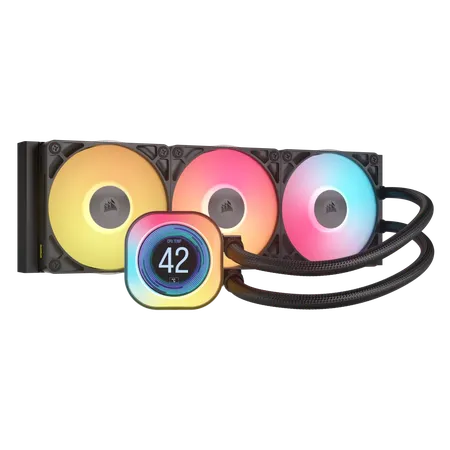 CORSAIR iCUE Link Titan 360 RX RGB 360mm CPU Liquid Cooler ( With LCD Display ) ( Black )