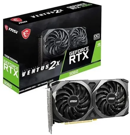 MSI GEFORCE RTX 3060 VENTUS 2X 12G OC GDDR6 12 GB NVIDIA Chipset 192 bit 1320 MHz Graphics Card