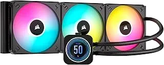 Corsair iCUE H170i Elite LCD XT Liquid CPU Cooler - IPS LCD Screen - Three AF140 RGB Elite Fans - 420mm Radiator - Fits Intel LGA 1700, AMD AM5, and More - Included iCUE Commander CORE - Black