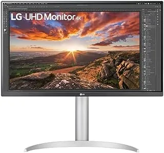 LG 27UP850K-W Monitor 27 Inch Uhd (3840 X 2160) IPS Display, Vesa DisplayHDR 400, Dci-P3 95% Color Gamut, HDMIx2, DP, USB3.0 x 2, USB-C with 90W PD, Height/Pivot/Tilt Adjustable Stand - Silver