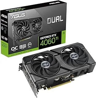 ASUS Dual GeForce RTX™ 4060 Ti EVO OC Edition 8GB GDDR6 (PCIe 4.0, 8GB GDDR6, DLSS 3, HDMI 2.1a, DisplayPort 1.4a, Axial-tech fan design, 0dB technology, Protective Backplate, Auto-Extreme Technology)