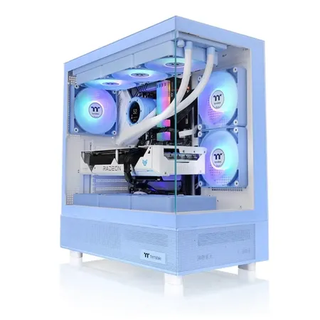Thermaltake View 270 TG ARGB ATX Mid Tower Tempered Glass Computer Case - Hydrangea Blue