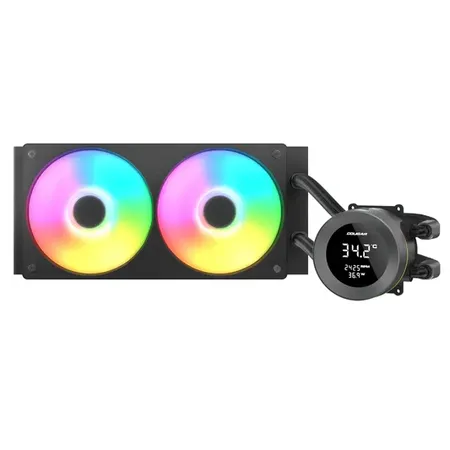 Cougar Poseidon Vistek ARGB 240 CPU Liquid Cooler with 1.9 Inch Digital Display Black