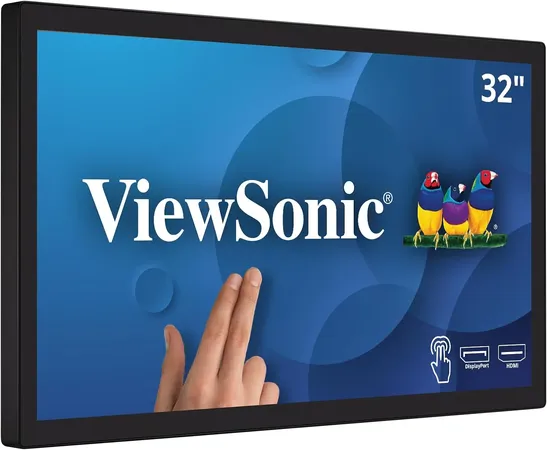 VIEWSONIC TD3207 32 INCH 1080P 10-POINT MULTI TOUCH SCREEN MONITOR WITH HDMI, USB TYPE B, AND DISPLAYPORT INPUTS