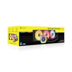 CORSAIR iCUE Link Titan 360 RX RGB 360mm CPU Liquid Cooler ( With LCD Display ) ( Black )