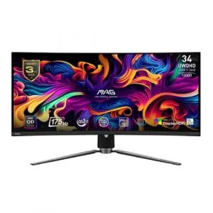 MSI MPG 341CQPX QD-OLED 34 Inch 240Hz UWQHD Curved Ultrawide Gaming Monitor