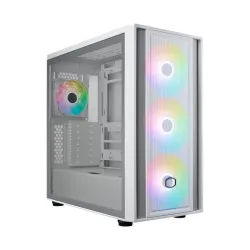 Cooler Master MasterBox 600 ARGB E-ATX Tempered Glass Side Panel Mid Tower Gaming Cabinet - White