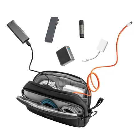 TOMTOC LIGHT-T12 ELECTRONIC ACCESSORY POUCH 1.8L-BLACK