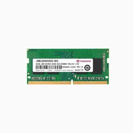 Transcend 8GB (1 X 8GB) DDR4 3200MHz SO-DIMM 1Rx8 1Gx8 CL22 1.2V Laptop RAM