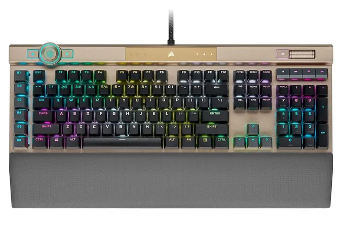 CORSAIR K100 RGB OPTICAL-MECHANICAL GAMING KEYBOARD - MIDNIGHT GOLD