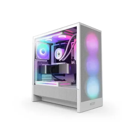NZXT H5 FLOW RGB MID-TOWER ATX CABINET WHITE
