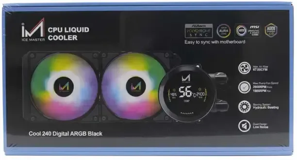 gamingcomputer Cool 240 Digital ARGB Black Liquid Cooling All in one Cooler