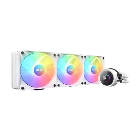 NZXT Kraken Elite RGB 360mm CPU Liquid Cooler (with LCD Display) (White)