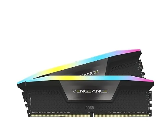 CORSAIR VENGEANCE-CMH96GX5M2B6400C32- RGB DDR5 96GB (2X48GB) DDR5 6400 CL32-40-40-84 1.4V STD PMIC INTEL XMP MEMORY - BLACK
