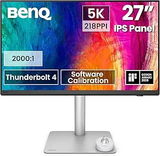 BenQ PD2730S 27” 5K IPS Black Color Accurate Monitor| 90W PD Thunderbolt 4| 98% P3| 2000:1 Contrast|Nano Matte Panel|Height Adjust| Mac-Compatible| Wireless Hotkey Puck| USB hub| Software Calibration