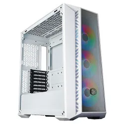 Cooler Master MasterBox MB520 Mesh ARGB E-ATX Mid-Tower Computer Cabinet with Pre-Installed Fans - White