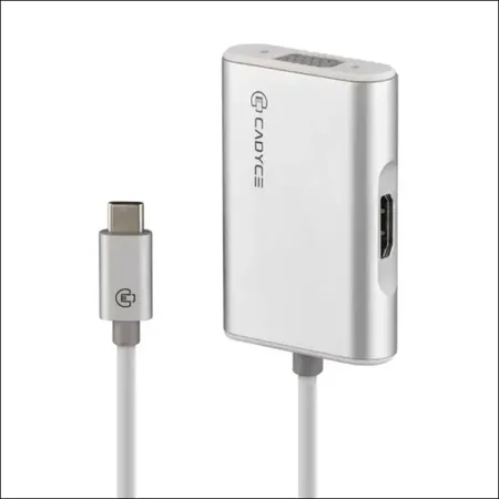 Cadyce CA-CVHD USB-C to HDMI 4K & VGA Adapter Dual Display Support
